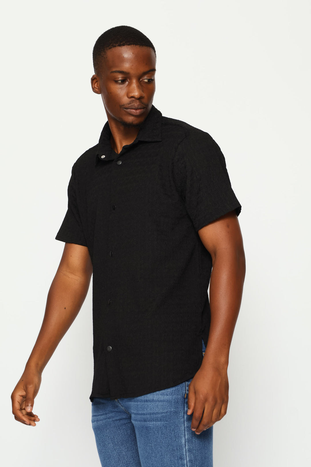 Crinkle Shirt - Black