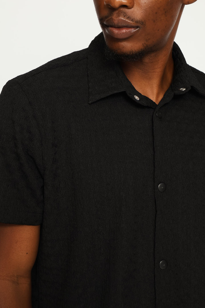 Crinkle Shirt - Black
