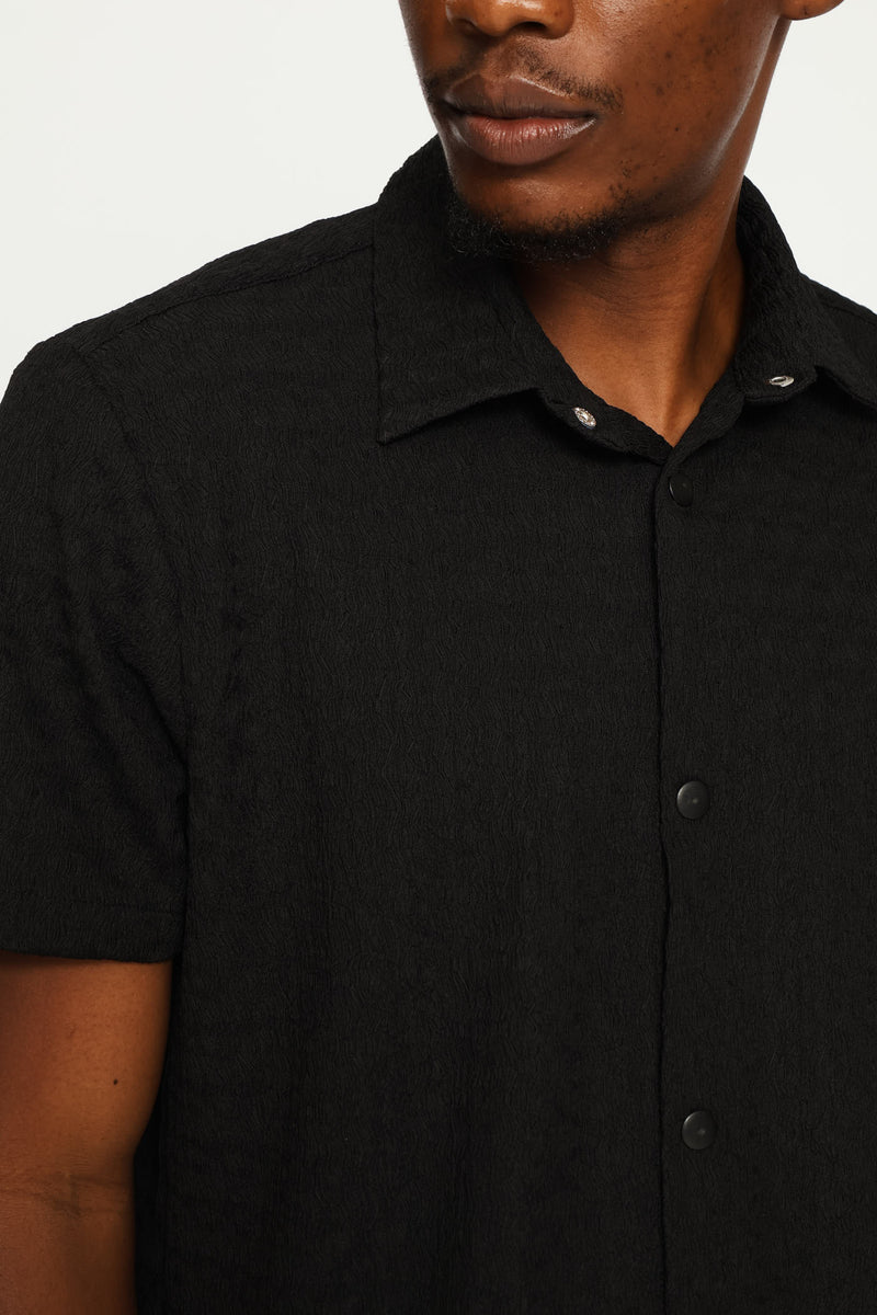 Crinkle Shirt - Black