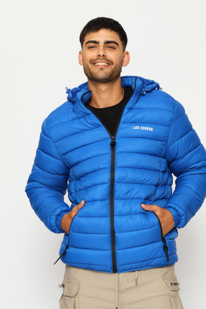 Billy Fur Lined Puffer Jacket - Blue