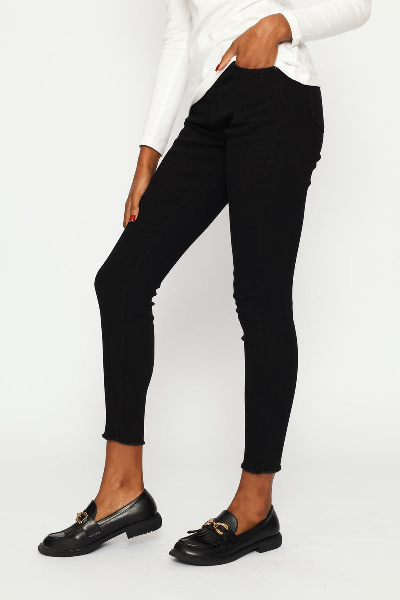 Anklegrazer Skinny Denim Jean - Black