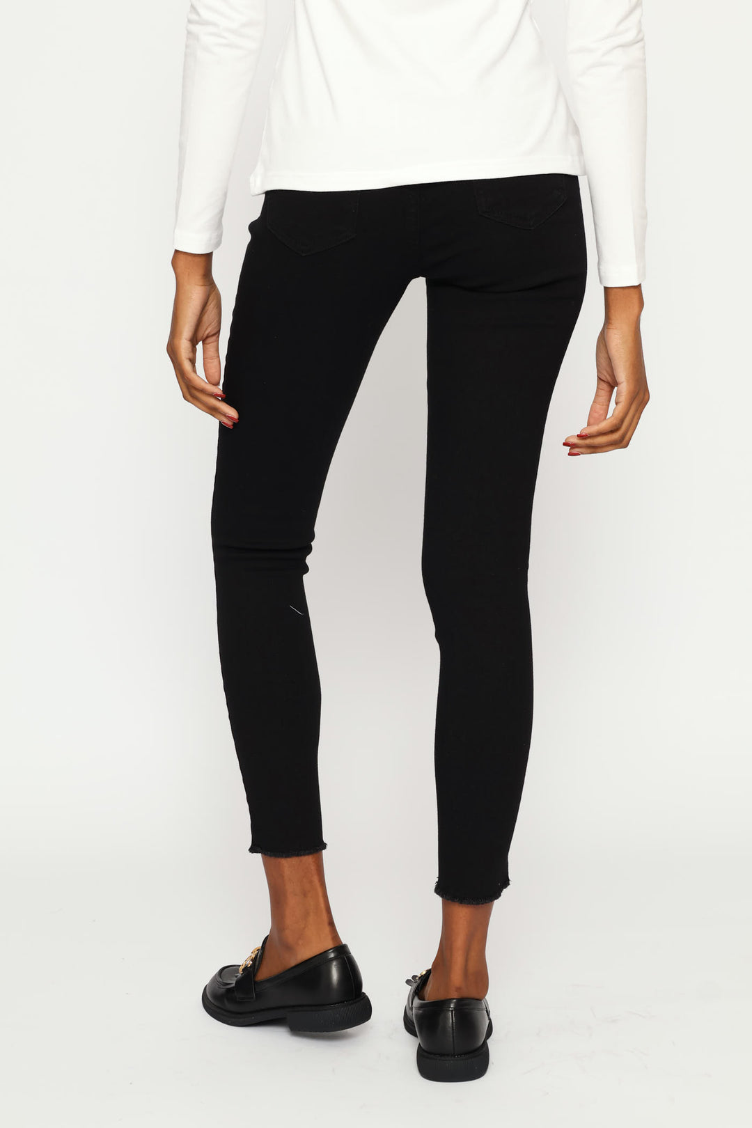 Anklegrazer Skinny Denim Jean - Black