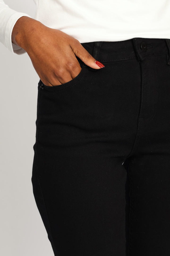 Anklegrazer Skinny Denim Jean - Black