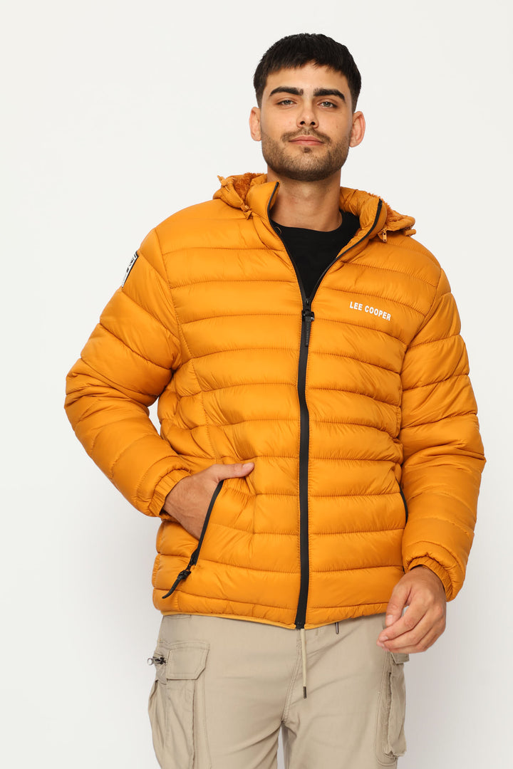 Billy Fur Lined Puffer Jacket - Mustard