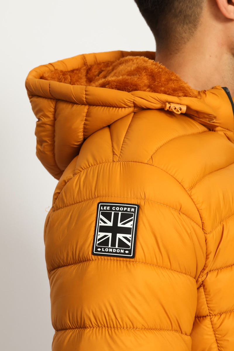 Billy Fur Lined Puffer Jacket - Mustard