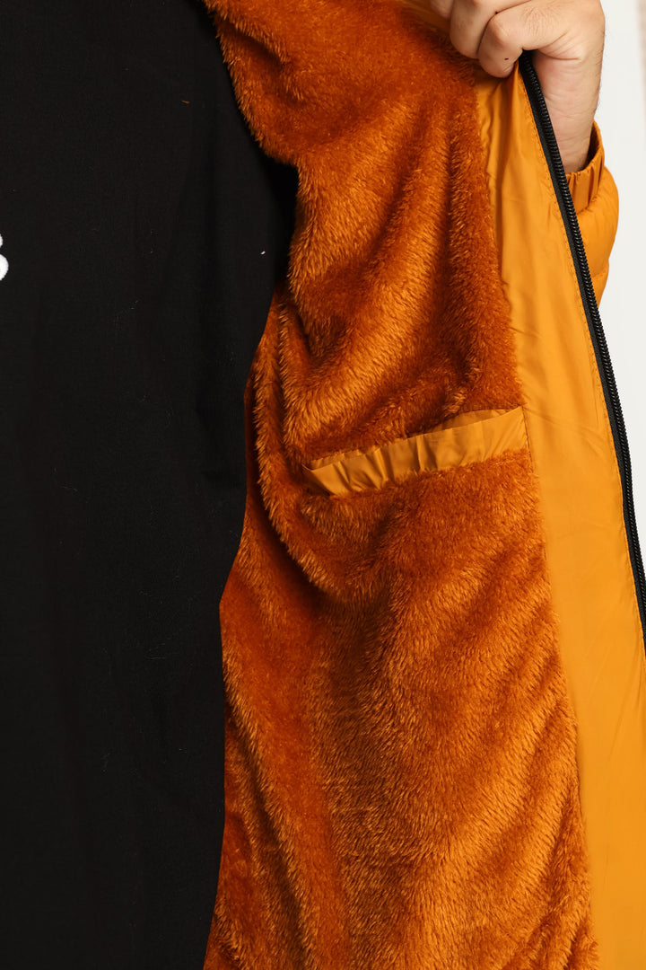 Billy Fur Lined Puffer Jacket - Mustard