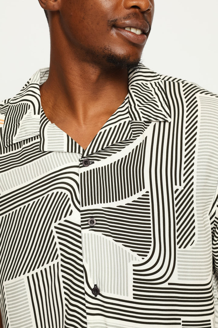 Multi Viscose Shirt - White