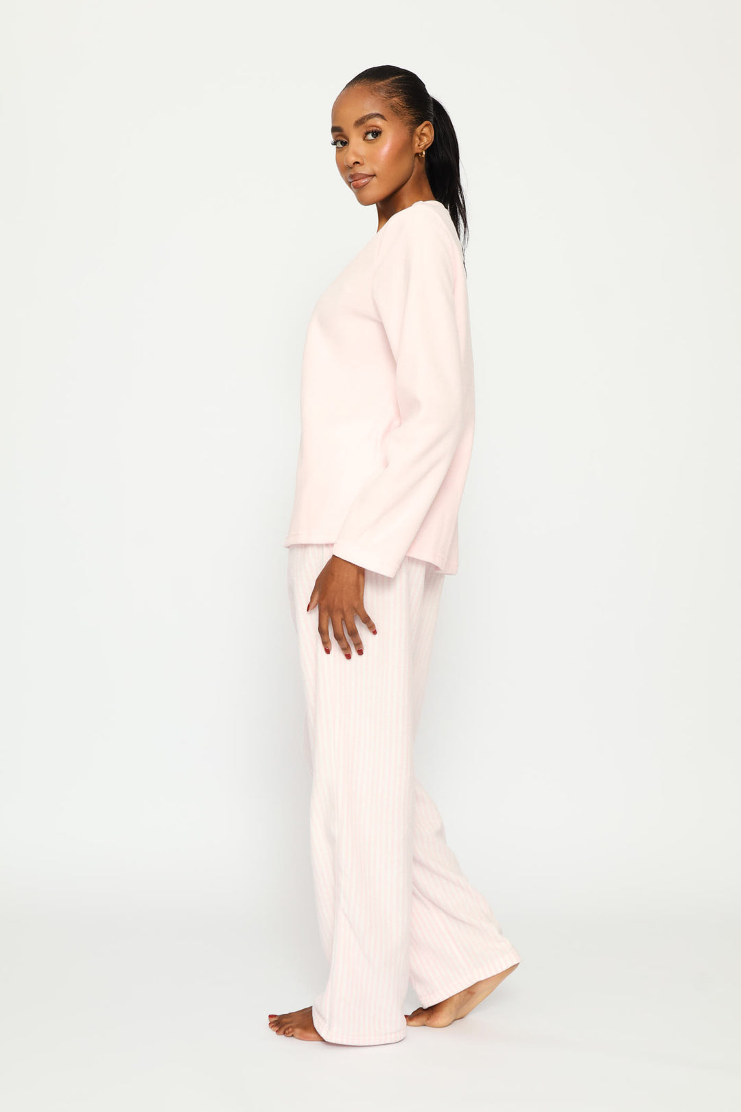 Bunnies Mother's Day Polar Fleece Sleep Set - Pink