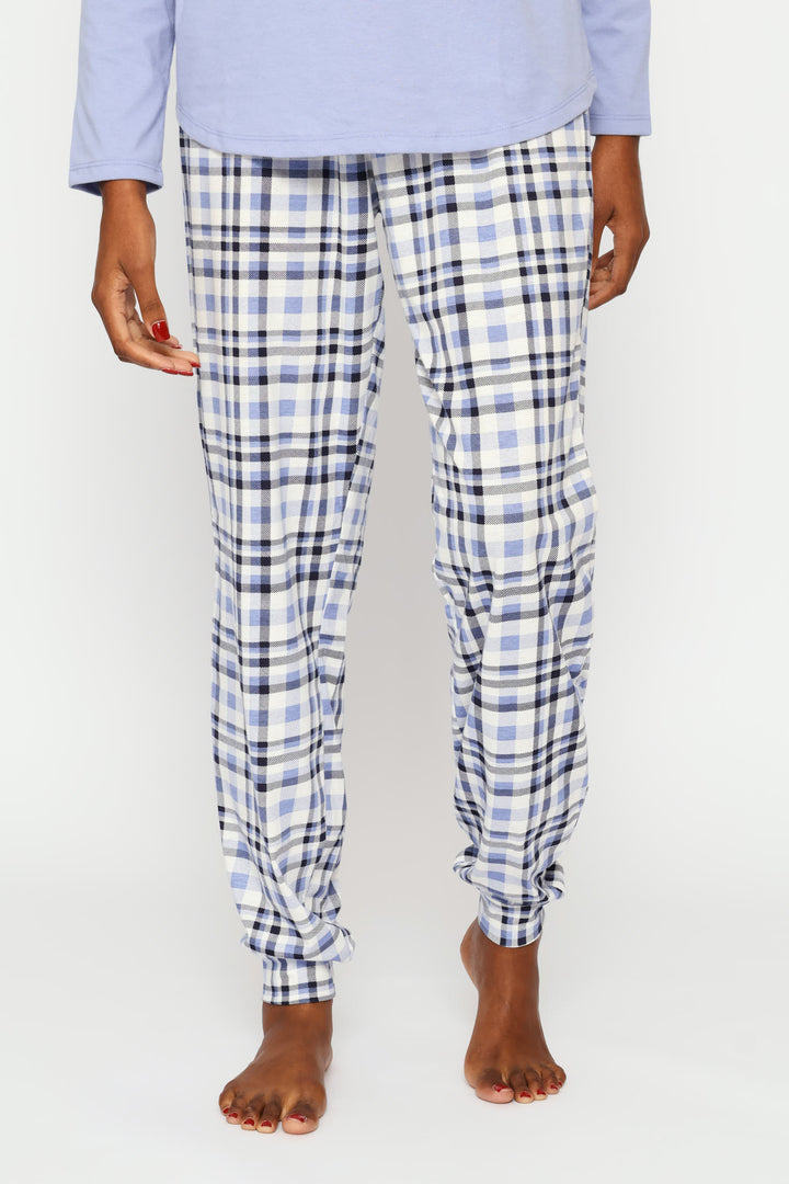 Knit Print Jogger - Purple