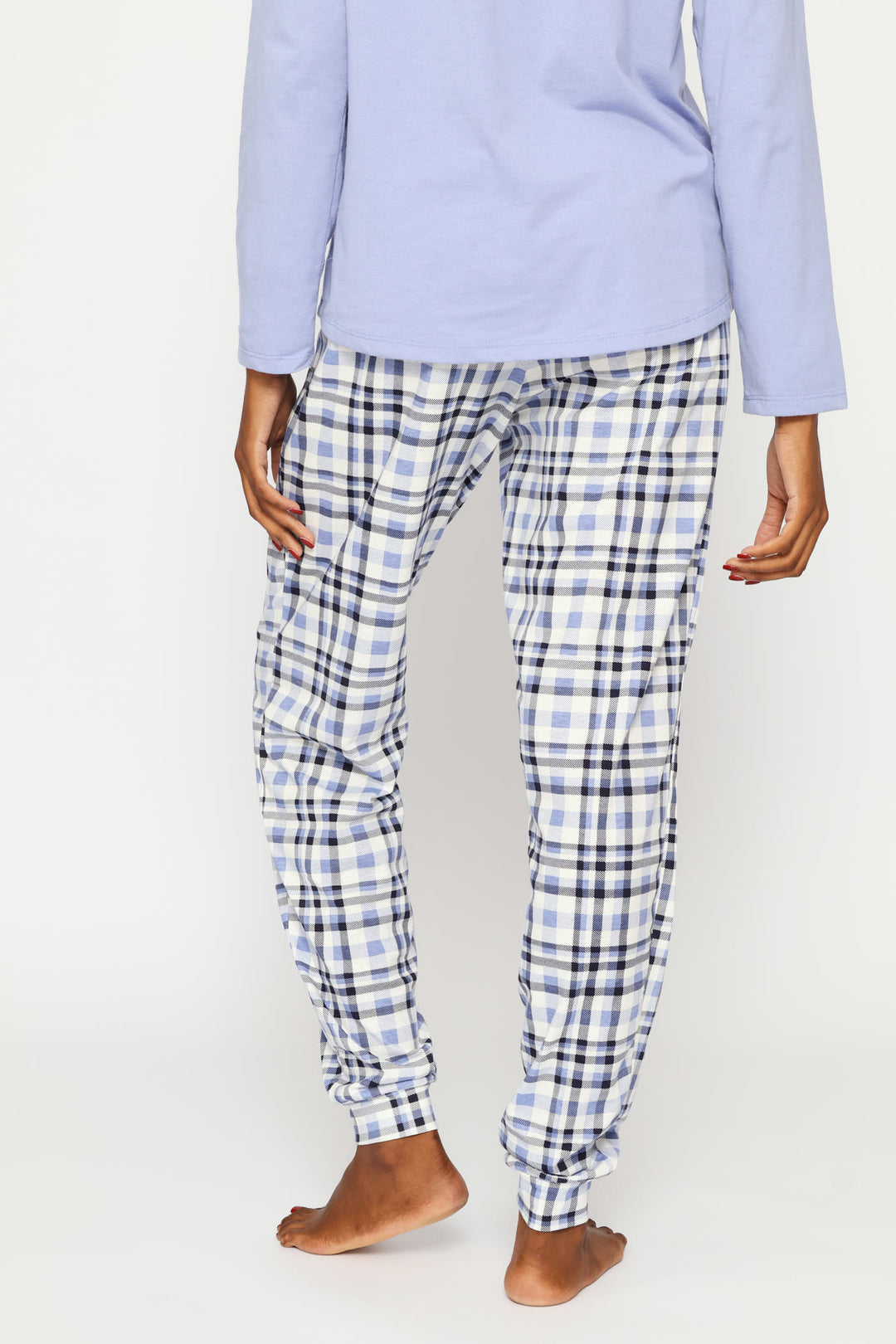 Knit Print Jogger - Purple
