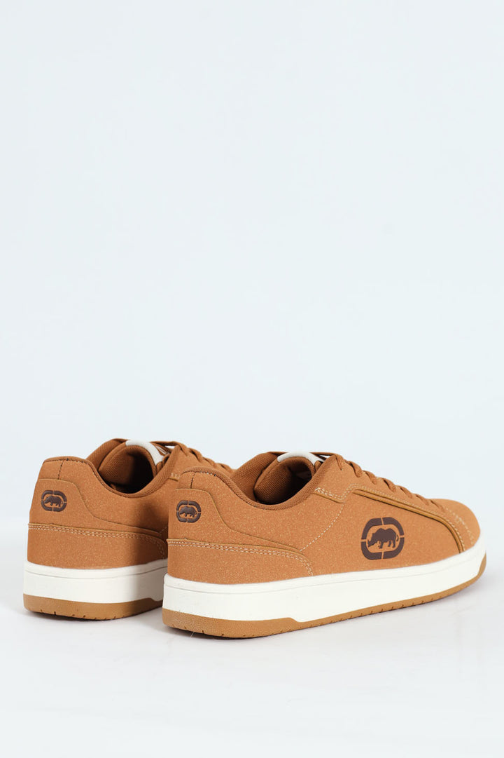 Lace Up Sneaker With Rhino Embossing - Brown