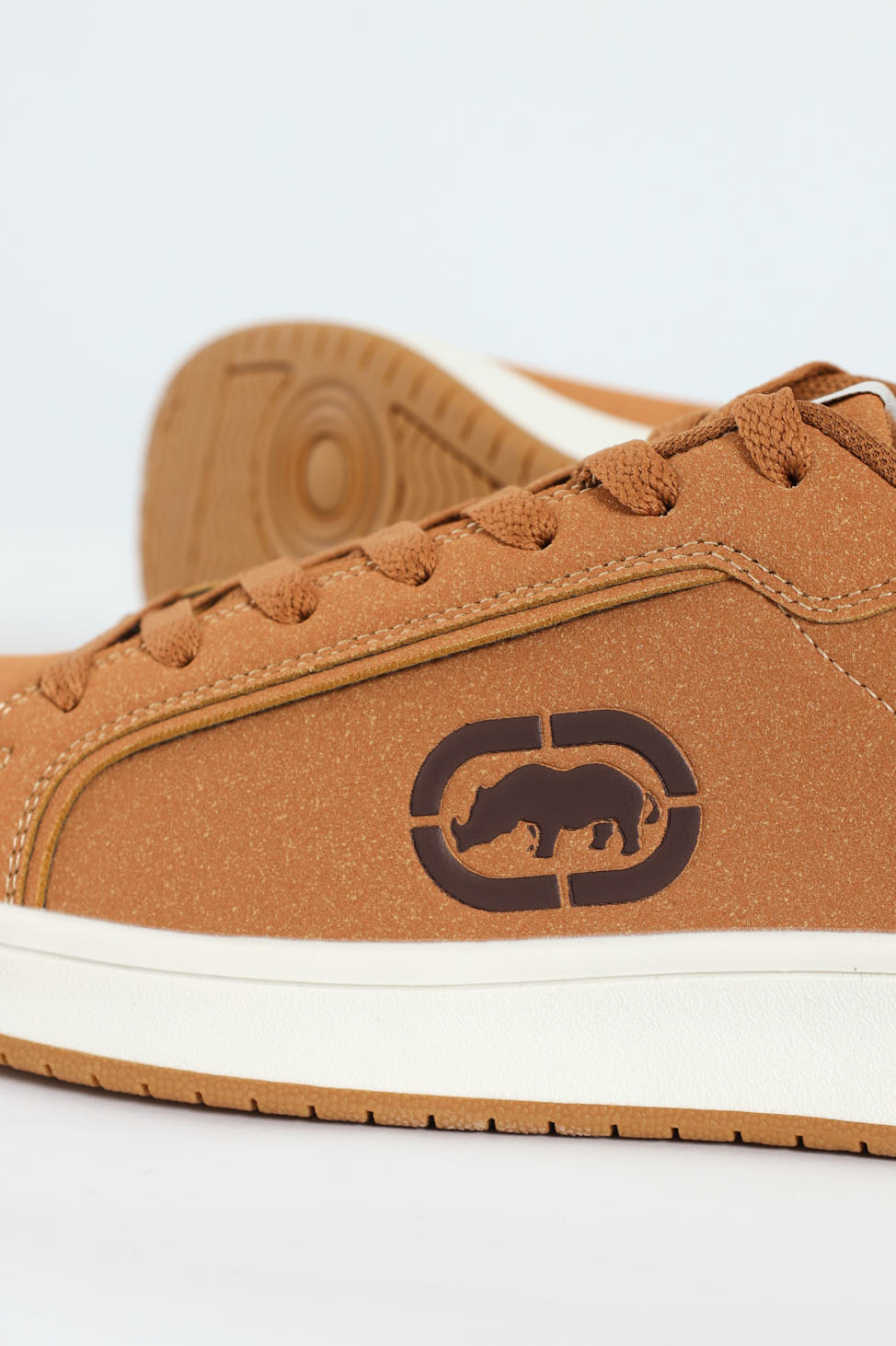Lace Up Sneaker With Rhino Embossing - Brown