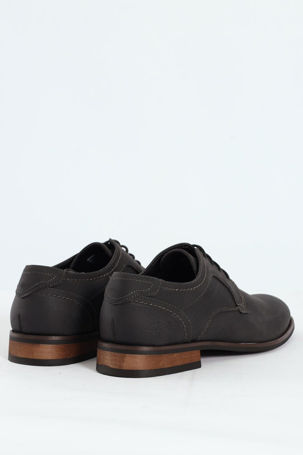 Distressed Look Smart Casual Shoe - Charcoal