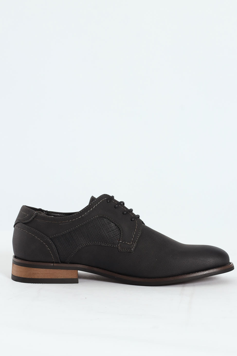 Distressed Look Smart Casual Shoe - Charcoal