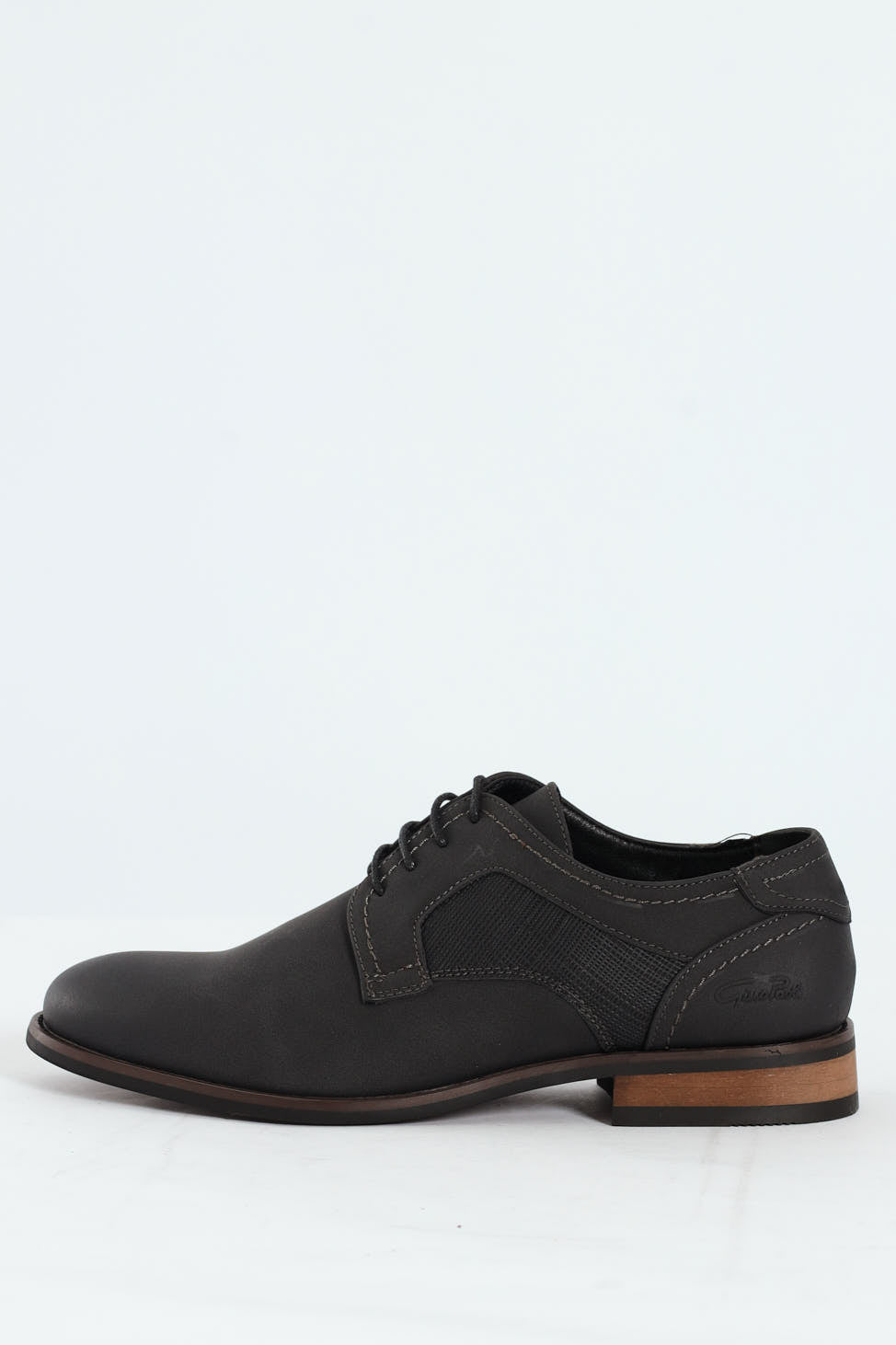 Distressed Look Smart Casual Shoe - Charcoal