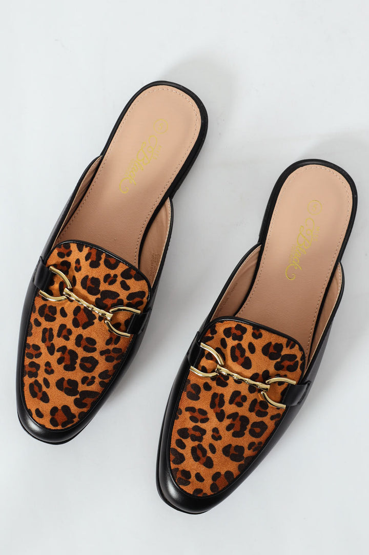 Baylee 1 Closed Toe Mule Push In - Animal Print