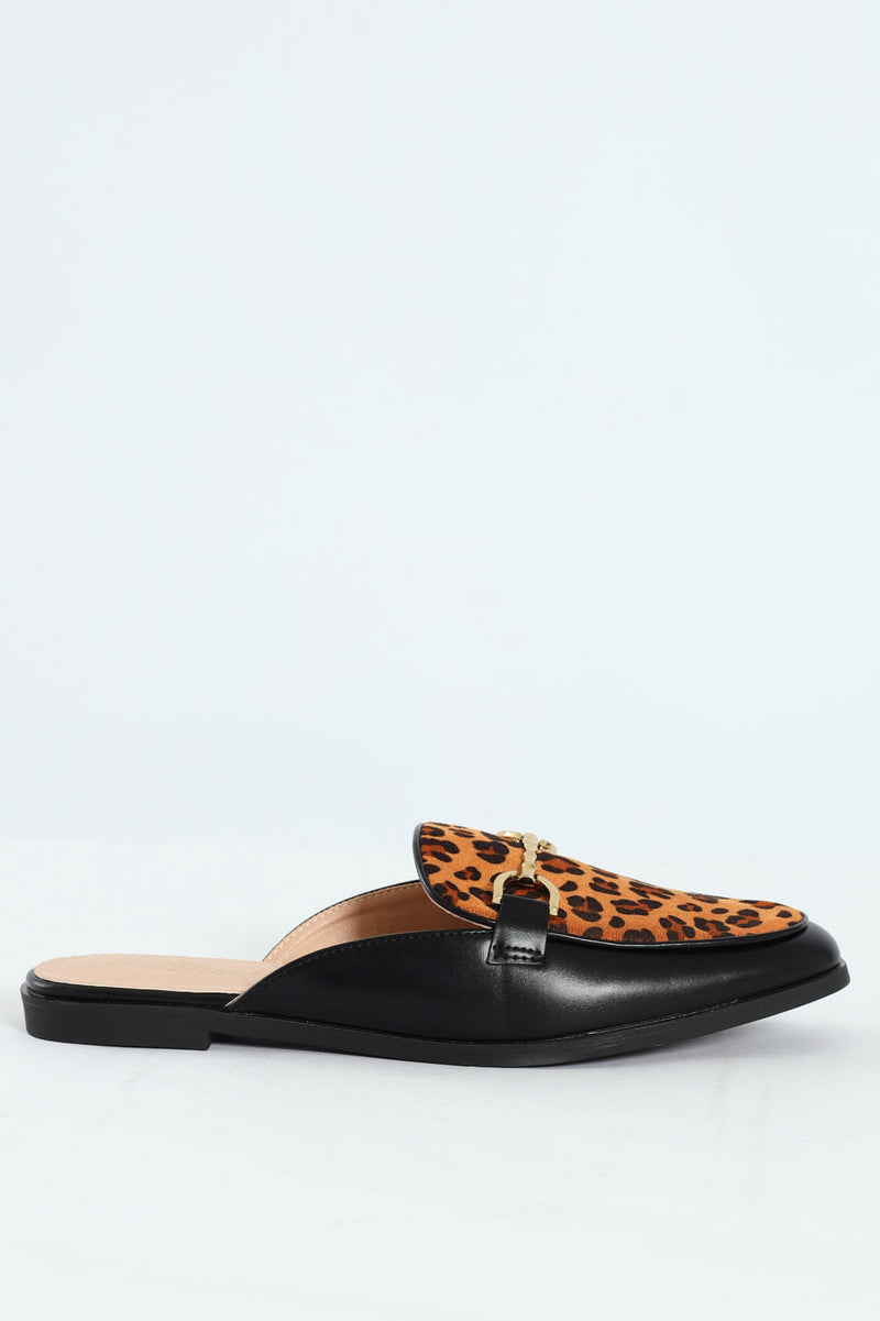 Baylee 1 Closed Toe Mule Push In - Animal Print