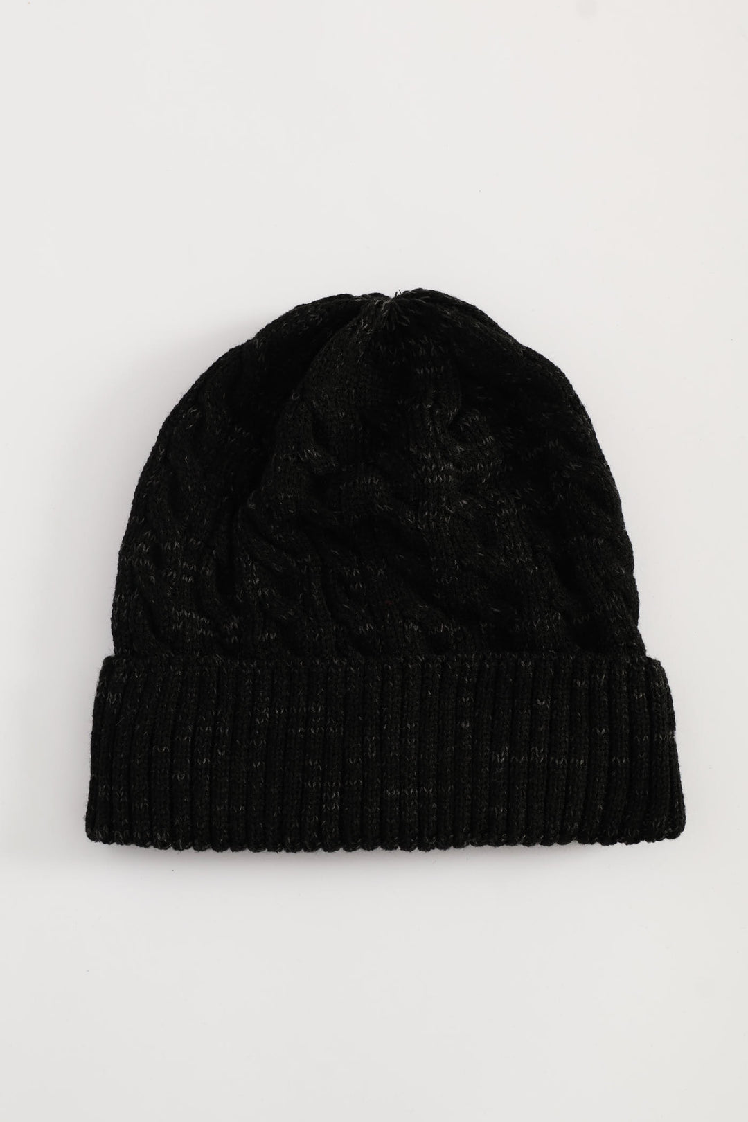 Cable Knit Beanie - Charcoal