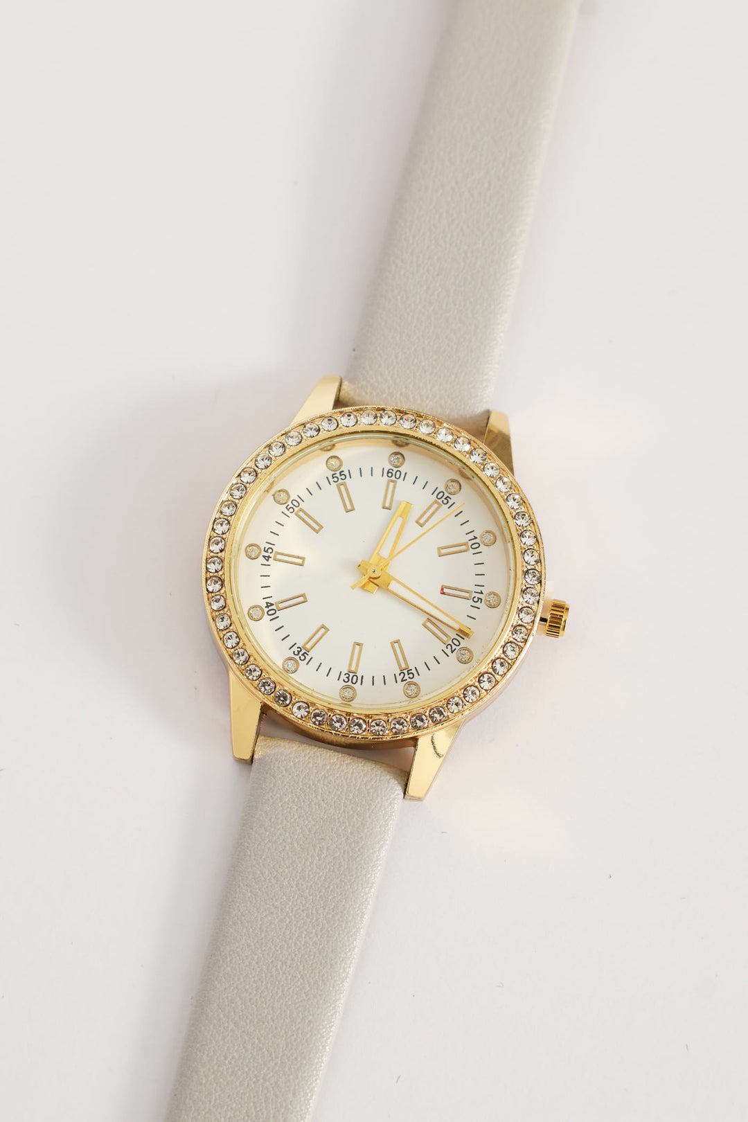 Diamante Dial Watch - Light Grey