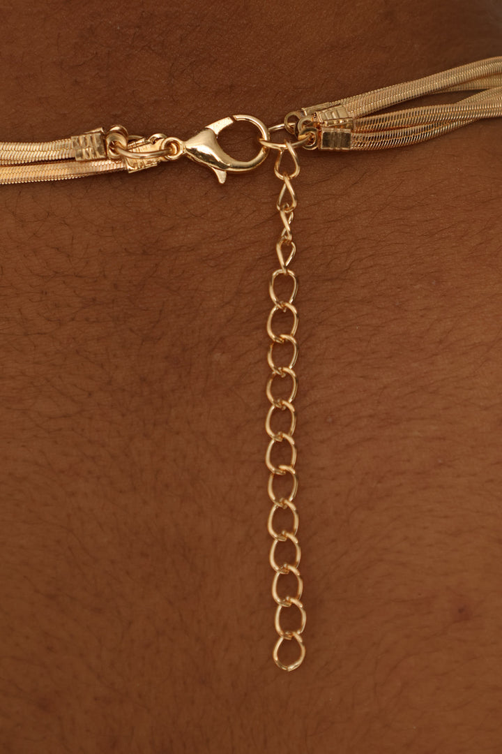 Multi Layer Snake Chain Neckalce - Gold