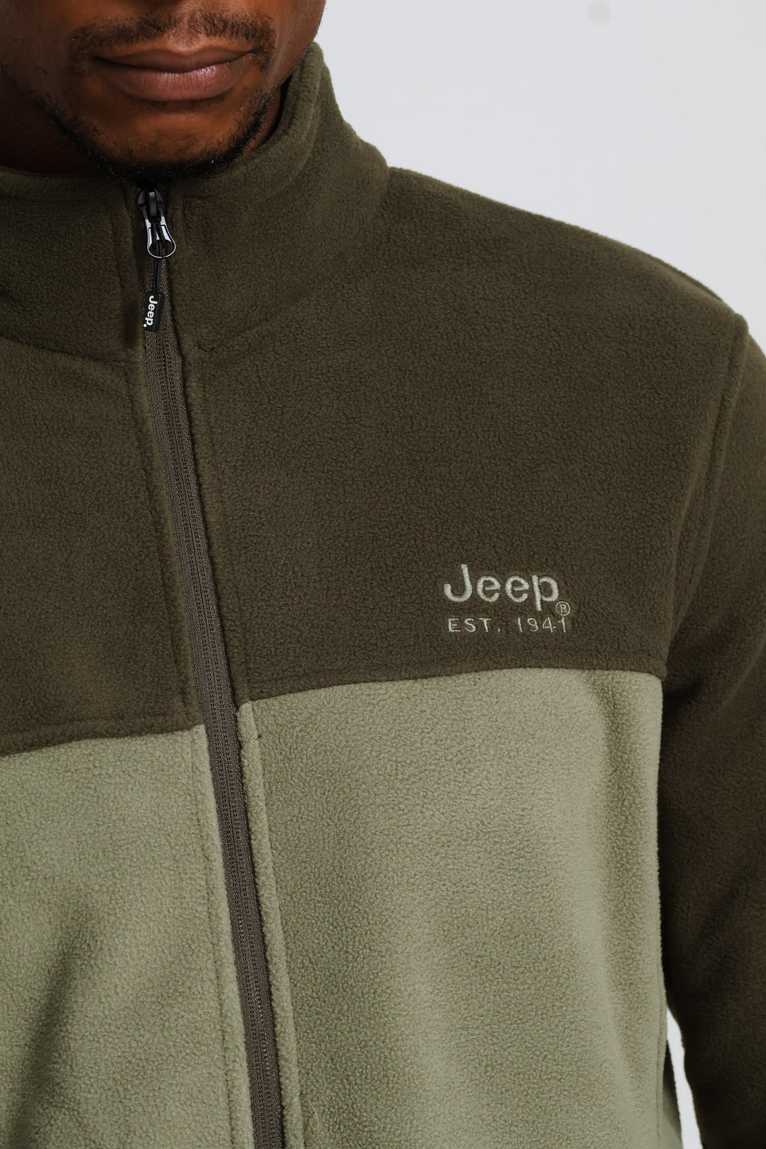 Fleece Zip Through Jacket - Olive