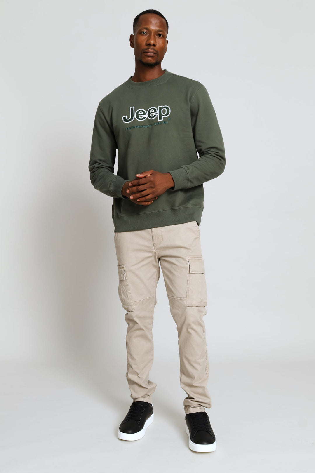 Core Applique Fleece Crewneck - Sage