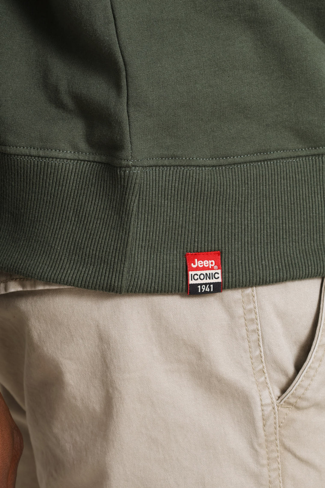 Core Applique Fleece Crewneck - Sage