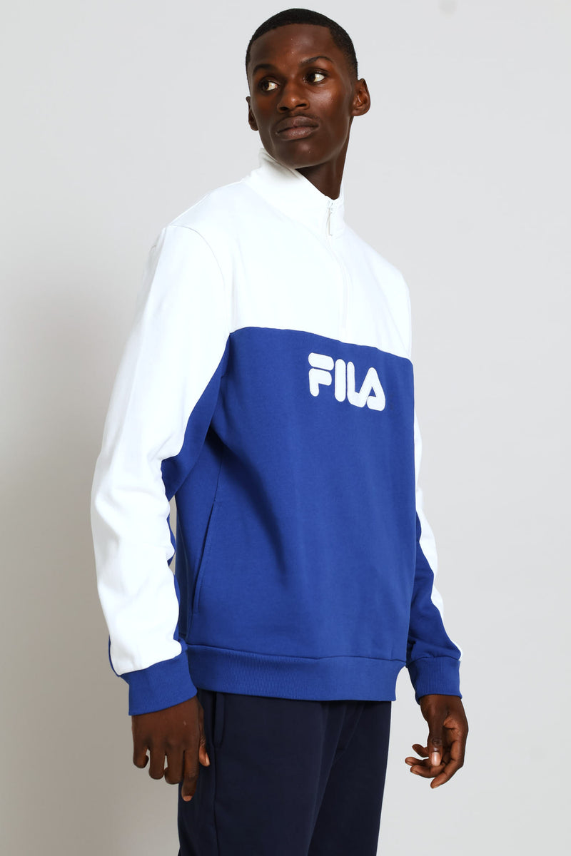 Wilder 3 Quarter Zip Sweater - Blue