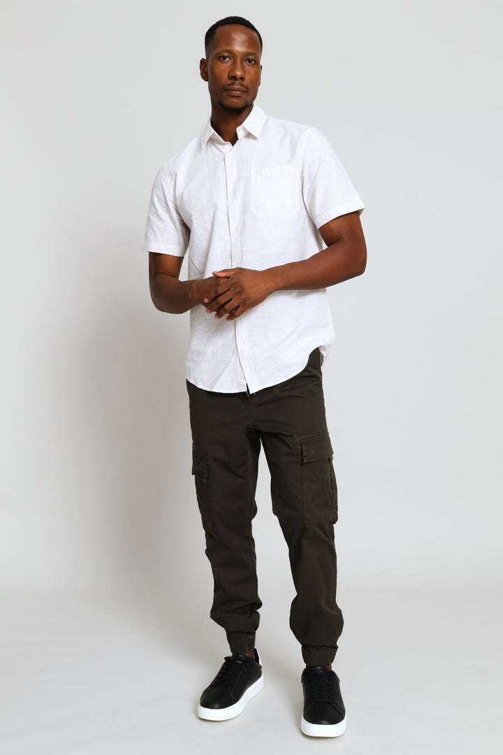 Slub Regular Shirt - Stone