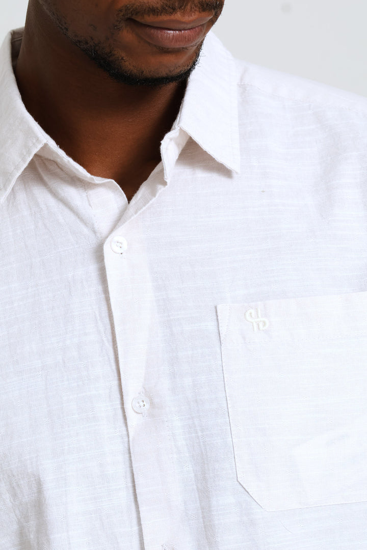 Slub Regular Shirt - Stone