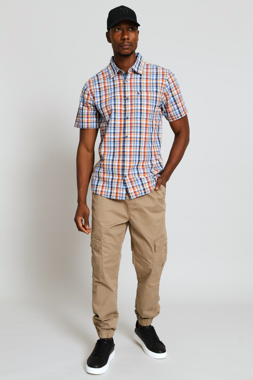 Short Sleeve Seersucker Shirt - Multi