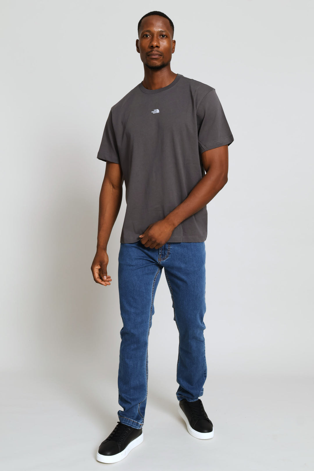 Essential Center Logo Relaxed Tee - Grey