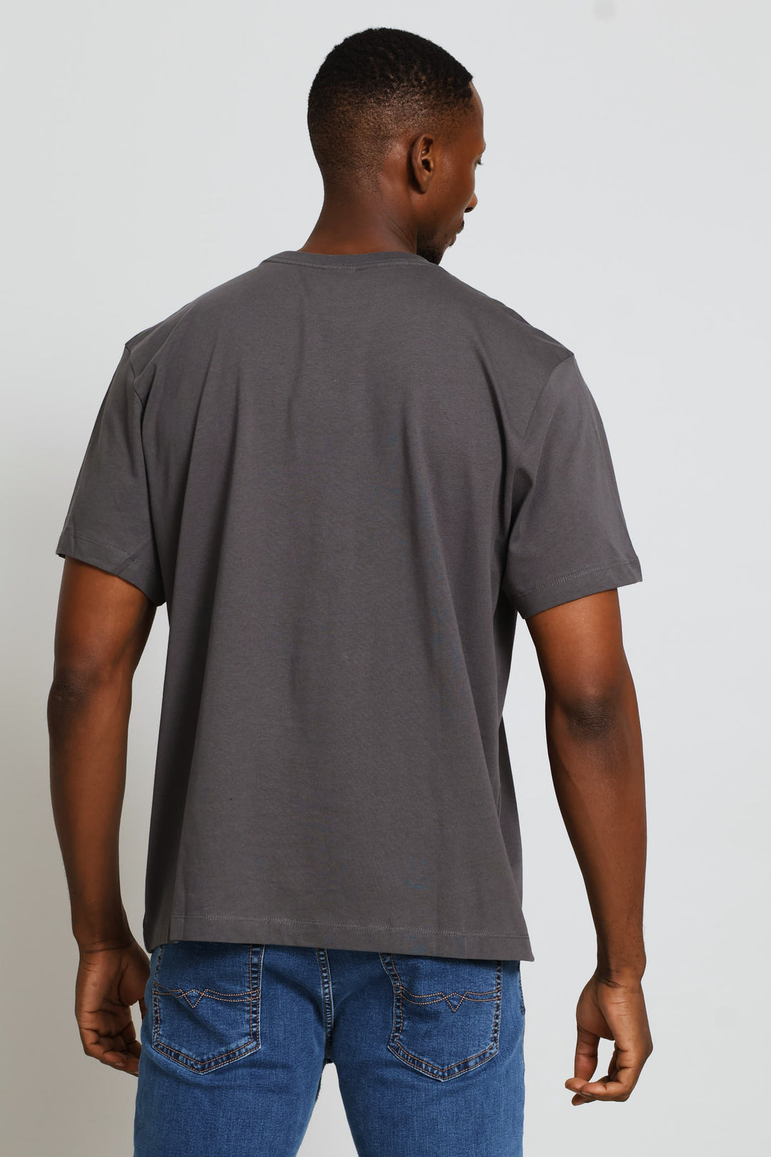 Essential Center Logo Relaxed Tee - Grey