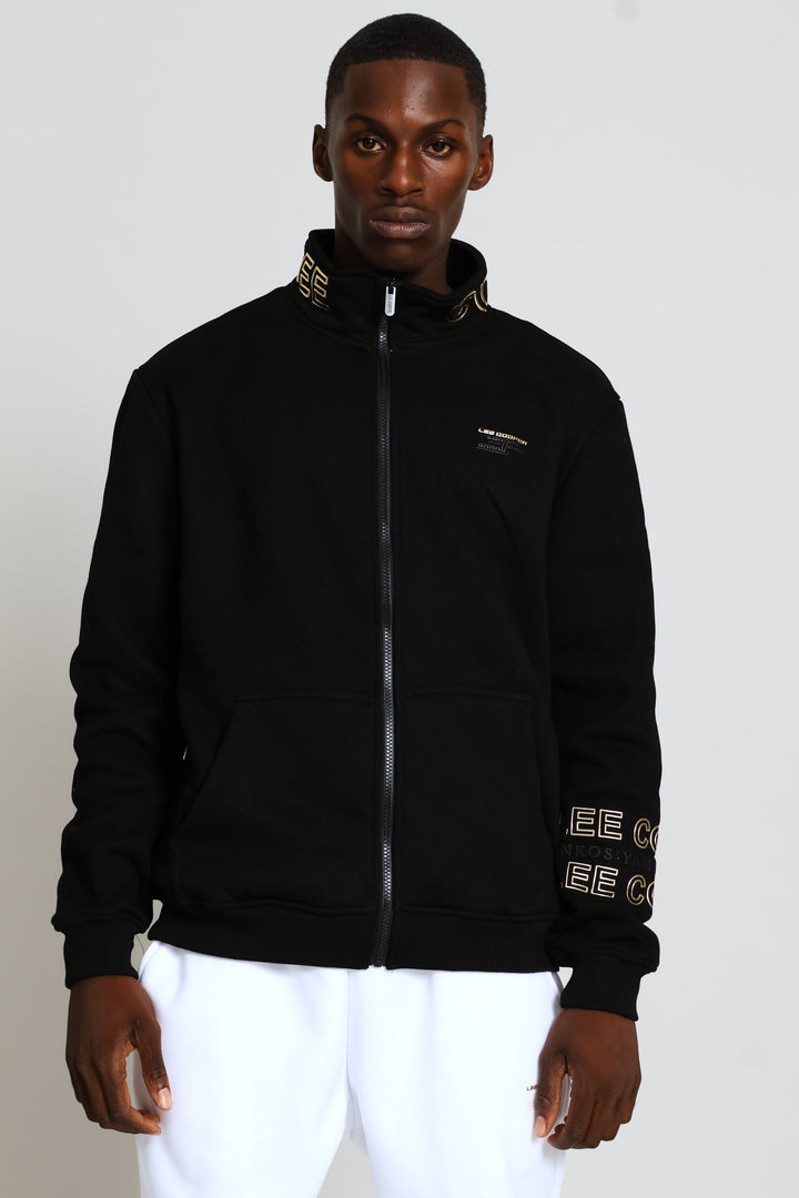 Nkosi Zip Through Top - Black