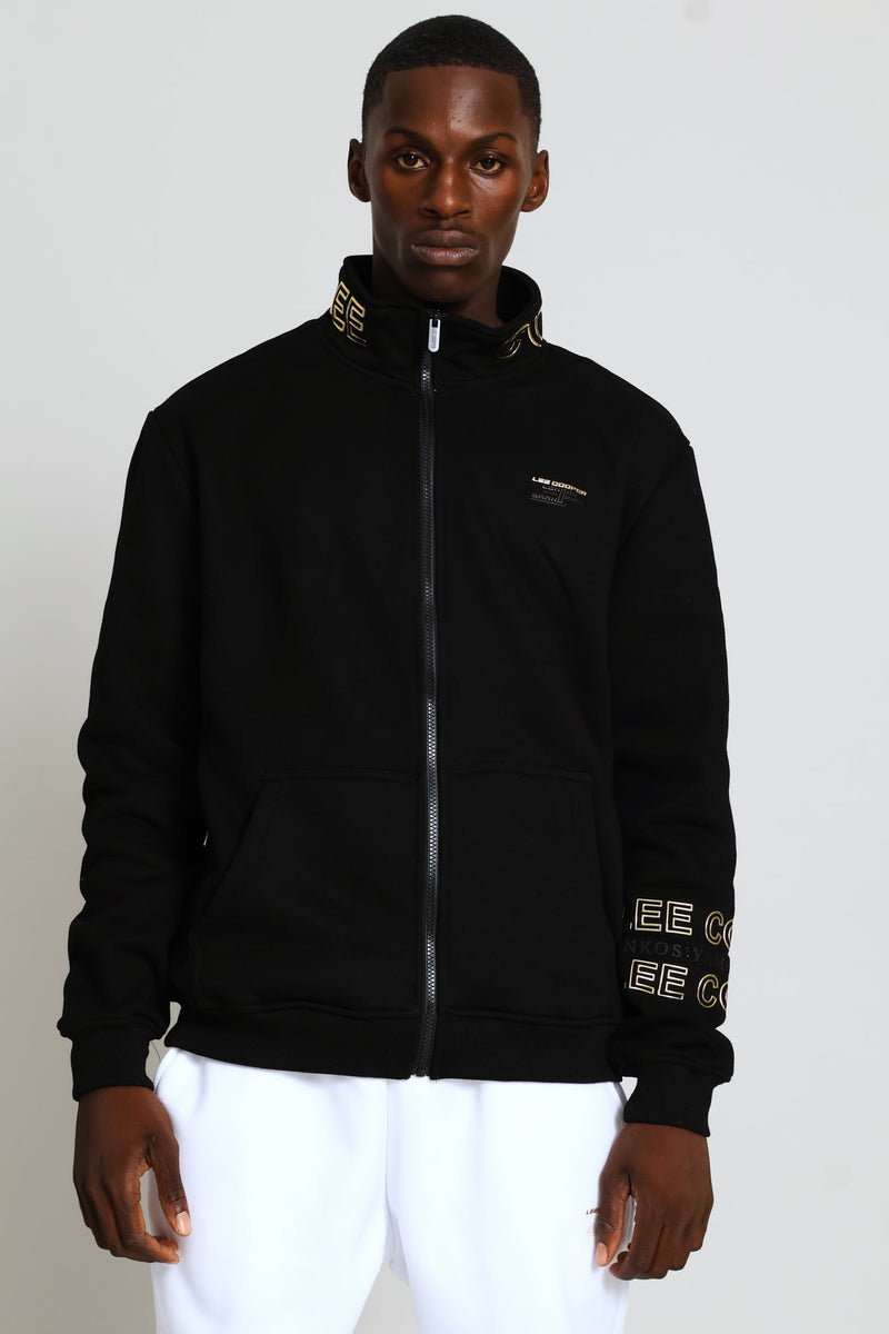 Nkosi Zip Through Top - Black