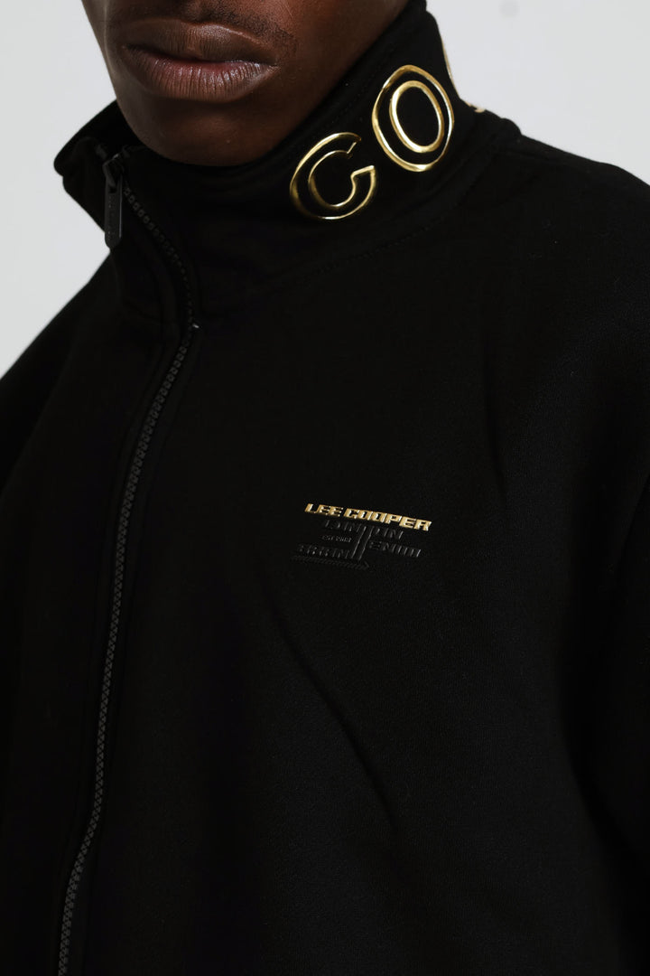 Nkosi Zip Through Top - Black