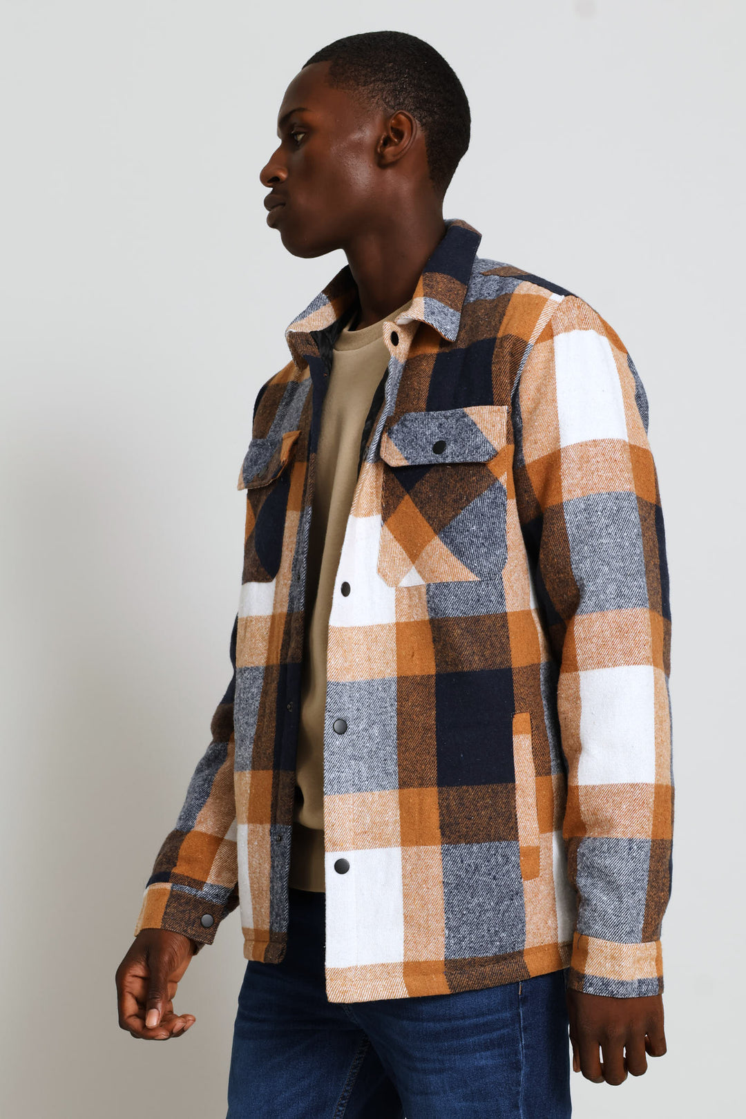 Flannel Shacket Jacket - Chocolate