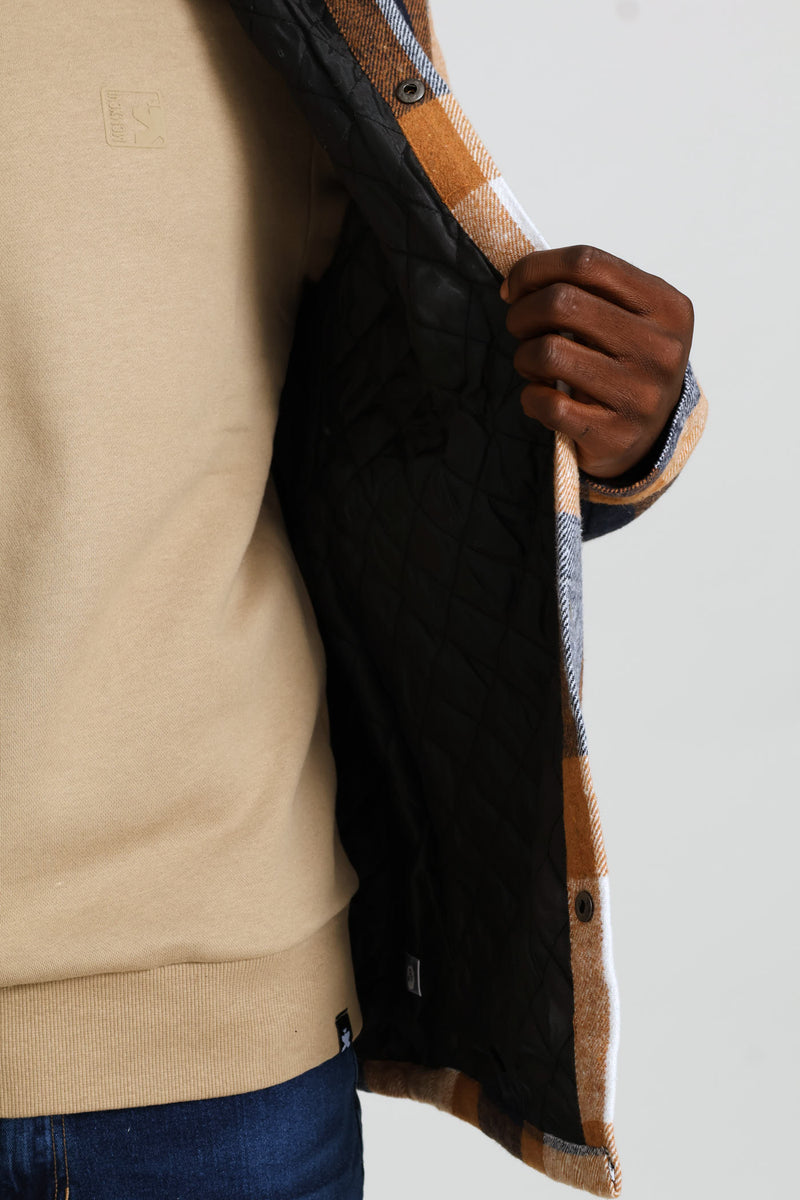 Flannel Shacket Jacket - Chocolate