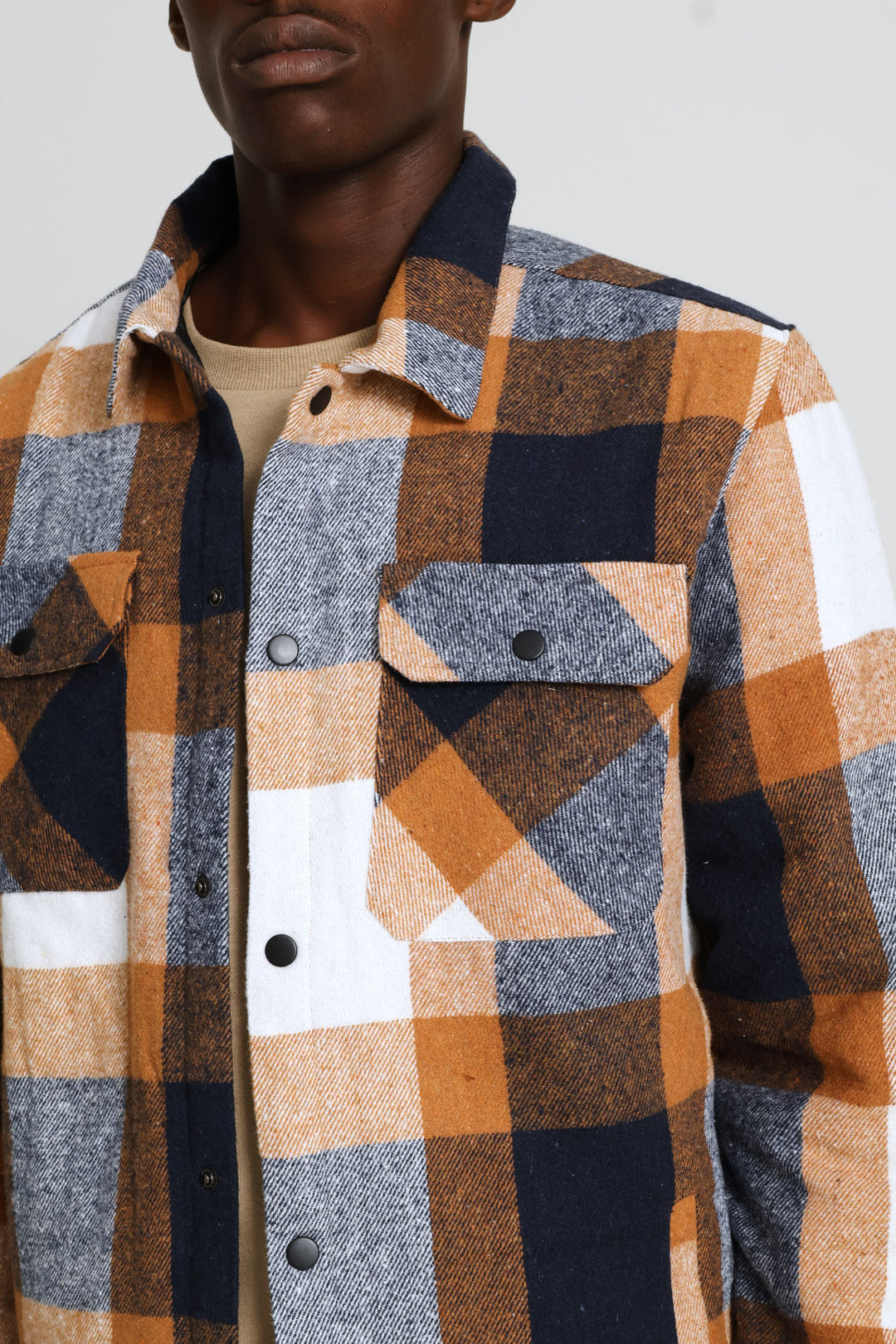 Flannel Shacket Jacket - Chocolate