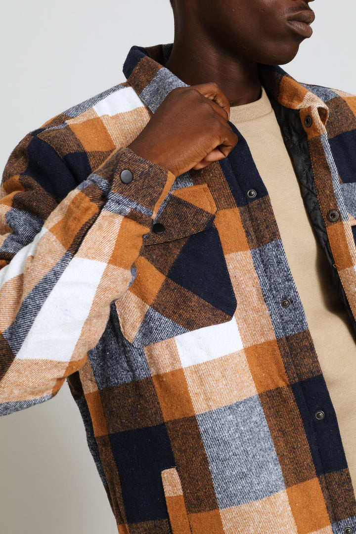 Flannel Shacket Jacket - Chocolate