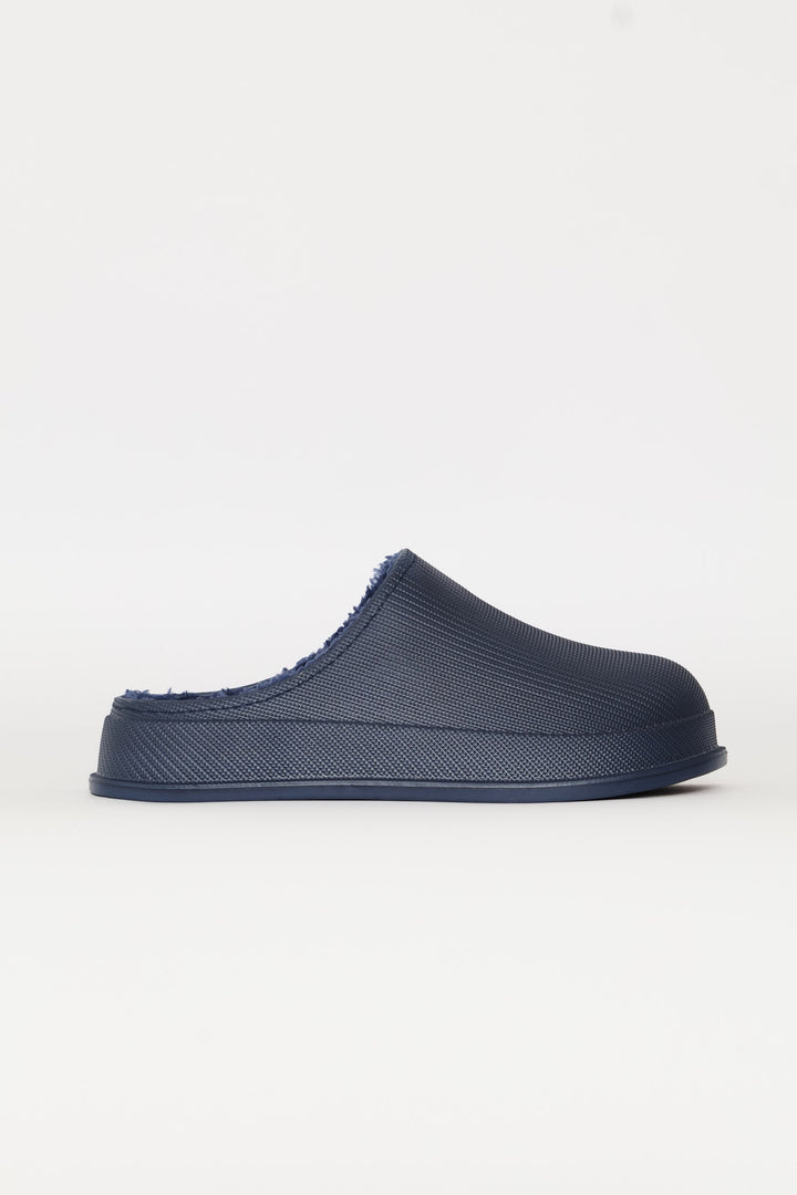 Open Back Clog Slipper - Navy