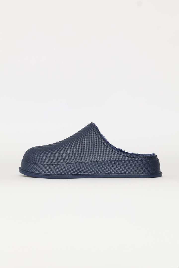 Open Back Clog Slipper - Navy