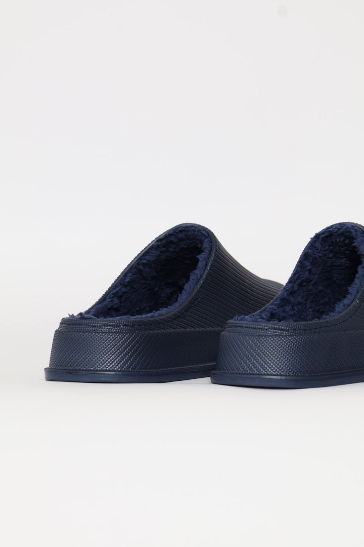 Open Back Clog Slipper - Navy
