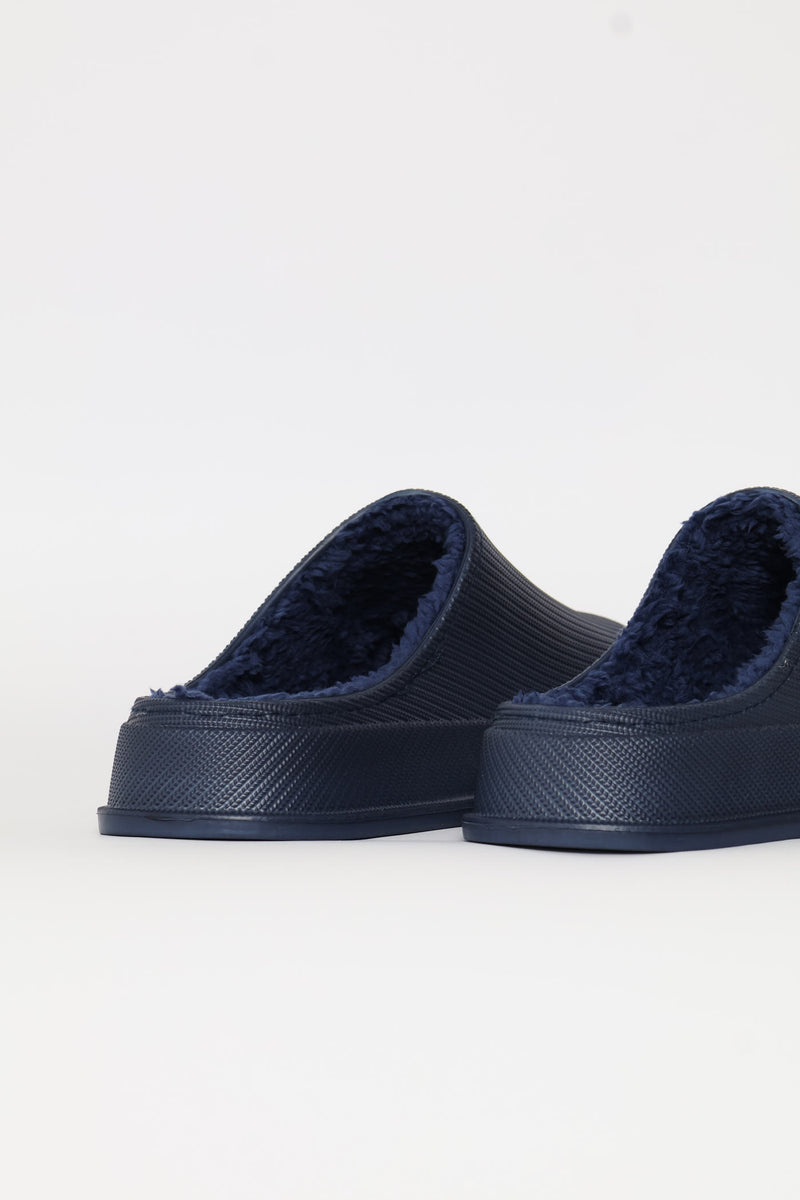Open Back Clog Slipper - Navy