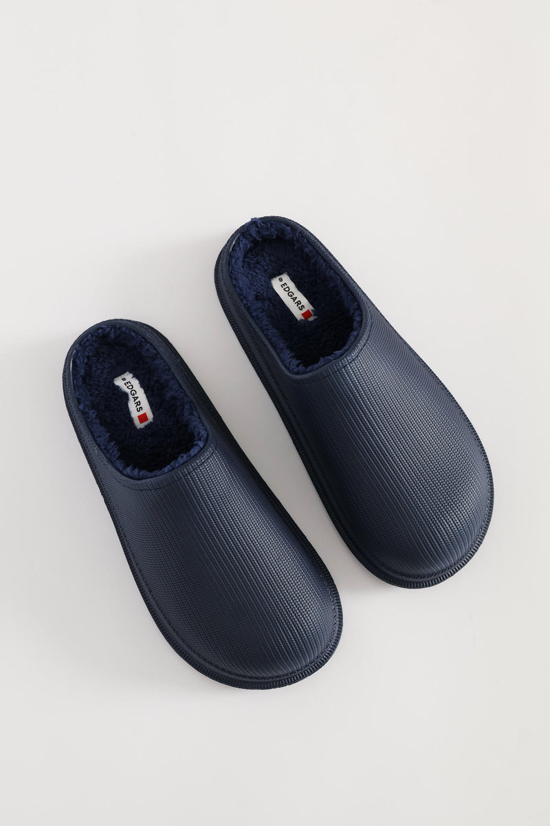 Open Back Clog Slipper - Navy