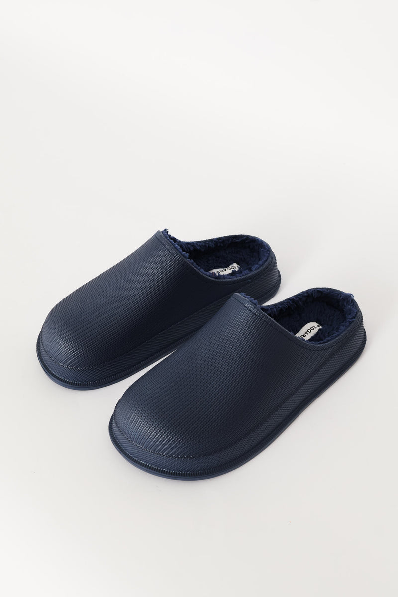 Open Back Clog Slipper - Navy