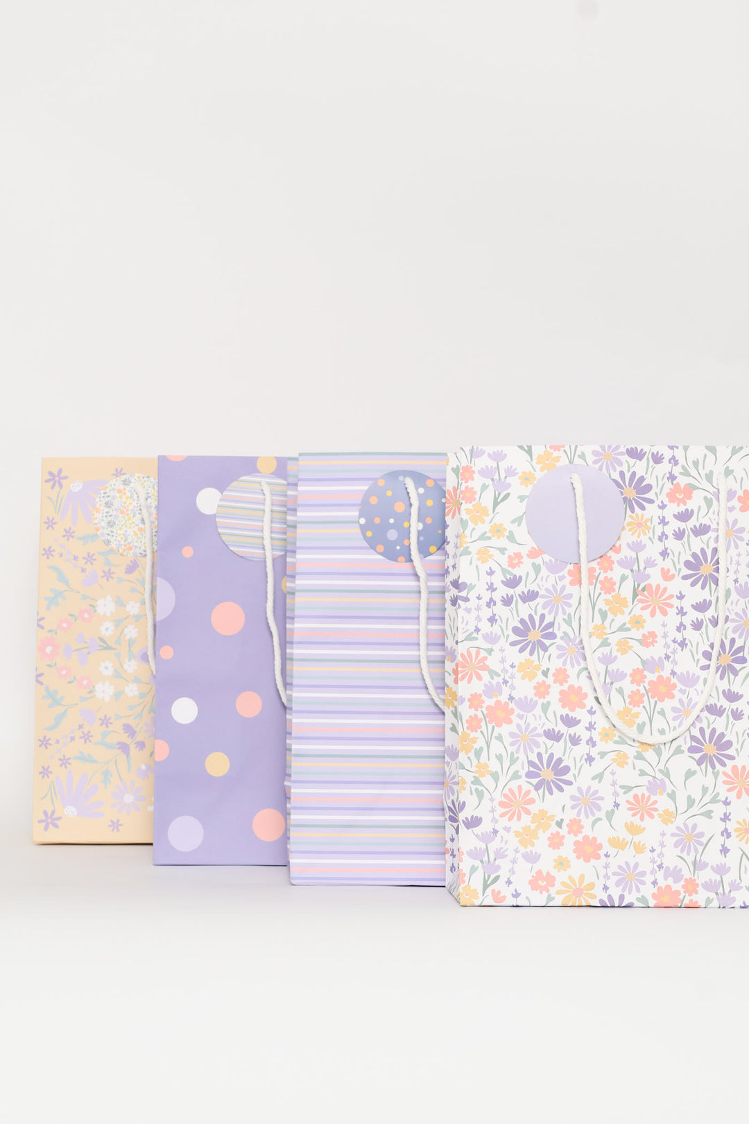 4 Pack Floral Bags - Yellow