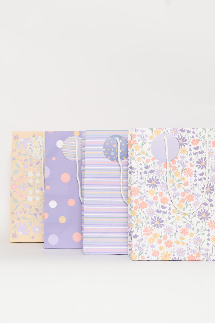 4 Pack Floral Bags - Yellow