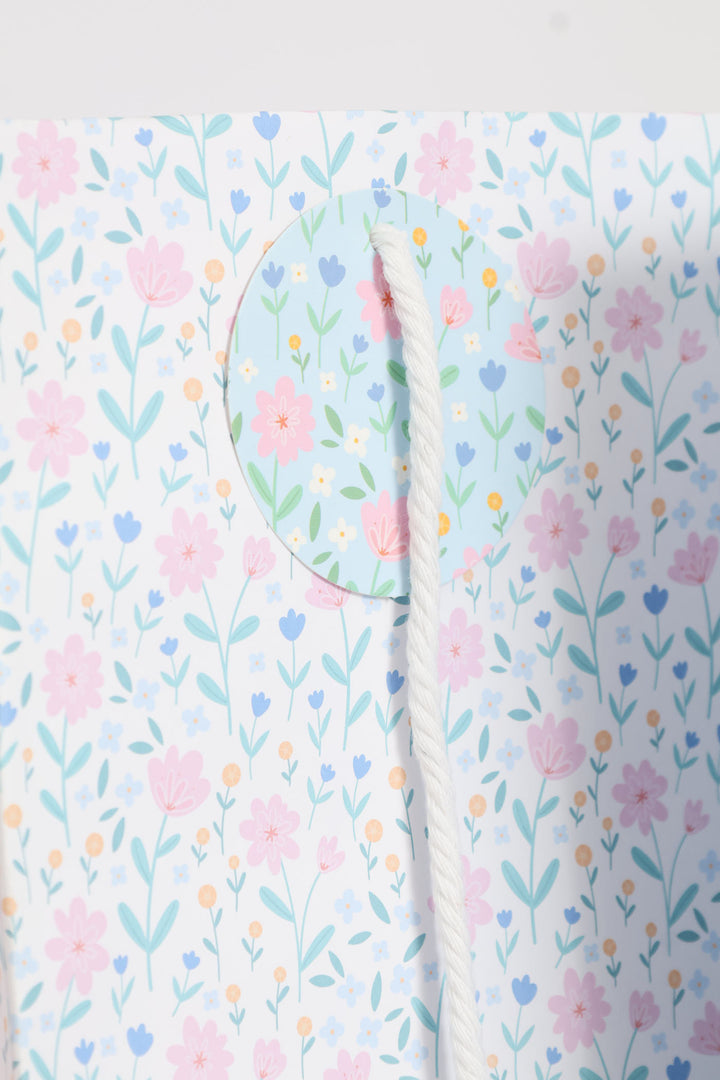 4 Pack Pastel Floral Stripe Bags - Multi