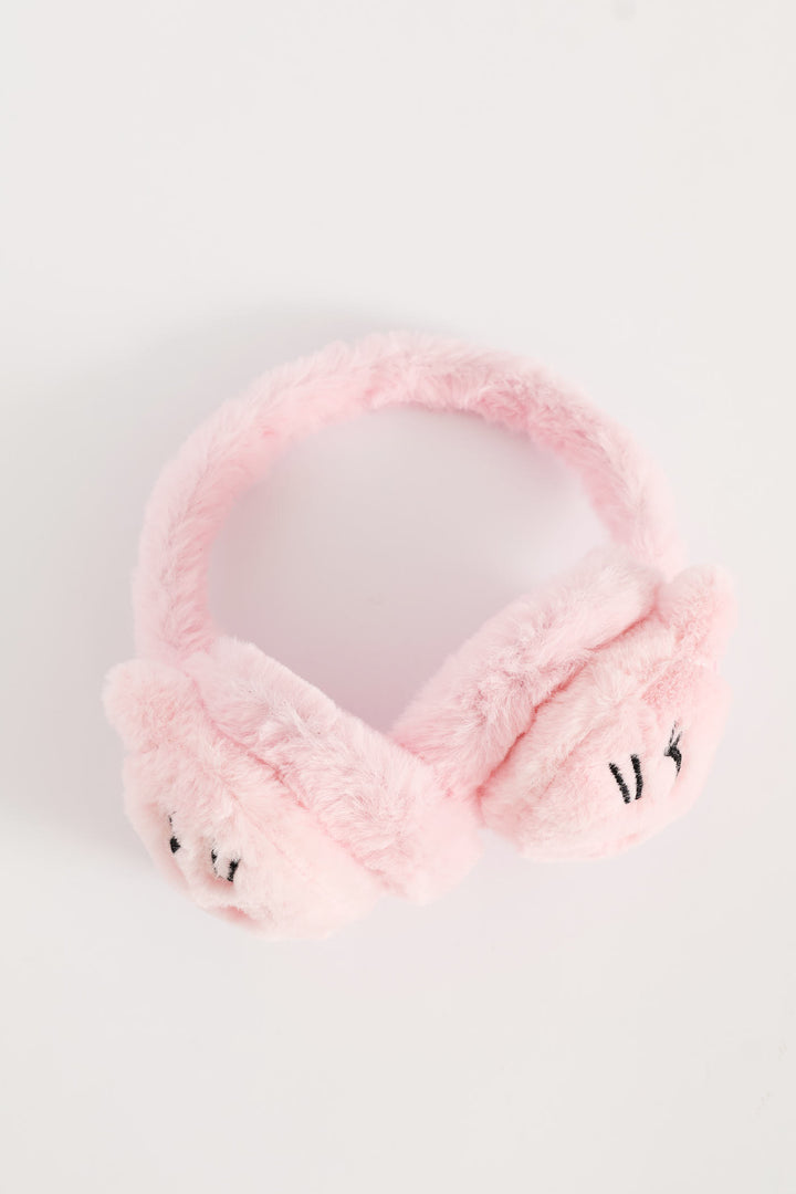 Girls Embellished Earmuffs - Pink